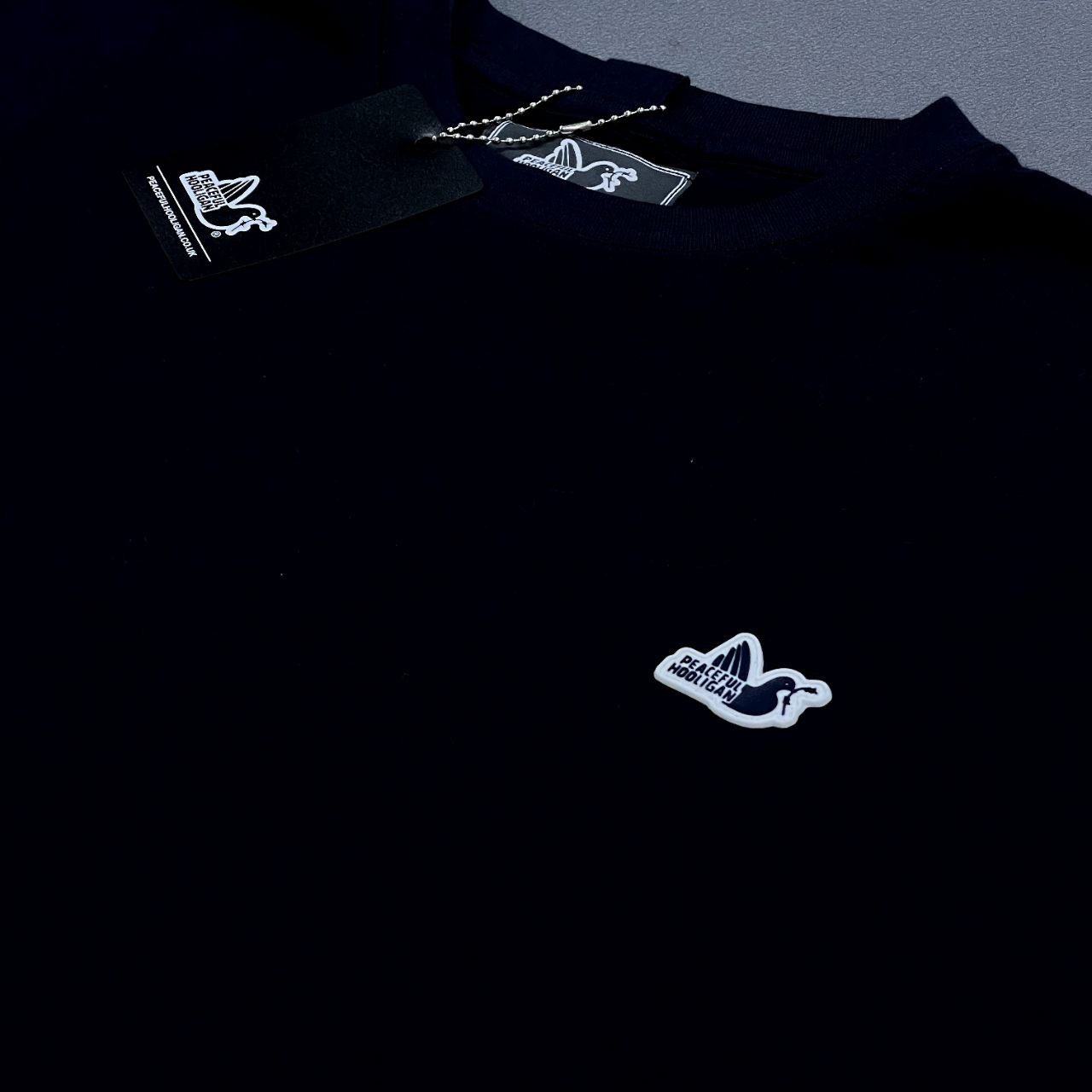 T-Shirt Peaceful Hooligan Small Logo Navy – Image 2